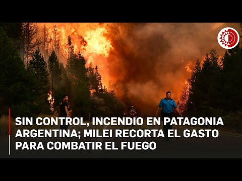 Sin control, incendio en Patagonia argentina; Milei recorta el gasto para combatir el fuego