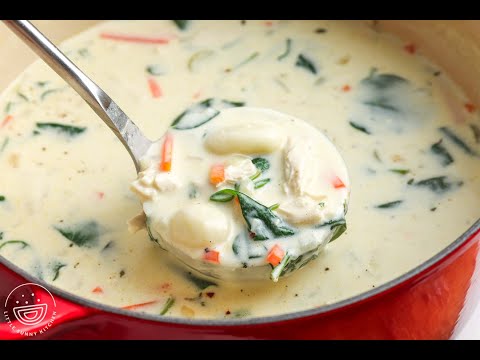 Creamy Chicken and Gnocchi Soup Recipe (Olive Garden Copycat)