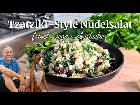 Tzatziki pasta salad | This is what summer tastes like! 🥒🌿 Fresh, vegan & lightning fast