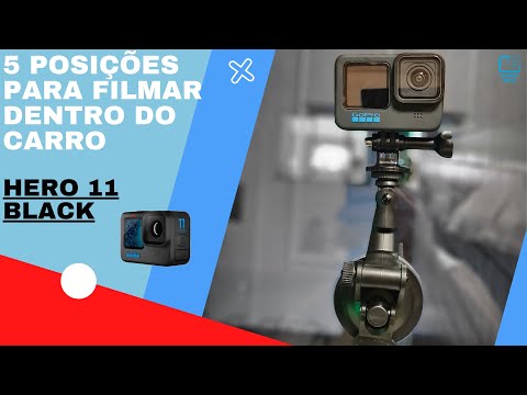 5 posições para você utilizar a sua GoPro para Vlog dentro do carro! Hero 11 Black
