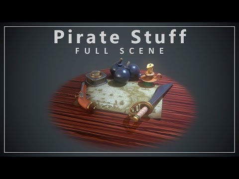 Pirate Stuff - Full Scene (Substance Designer, Autodesk Maya 2020, Substance Painter)