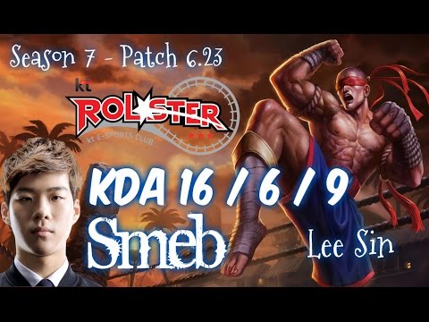 KT Smeb LEE SIN vs KHA'ZIX Jungle - Patch 6.23 KR Ranked
