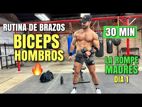 Quick Home Workout for Arms (Biceps and Shoulders) - 30 Minutes - Day 1