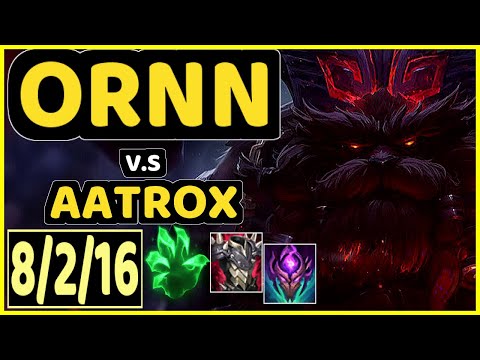 FINN (ORNN) vs AATROX - 8/2/16 KDA TOP GAMEPLAY - EUW Ranked GRANDMASTER