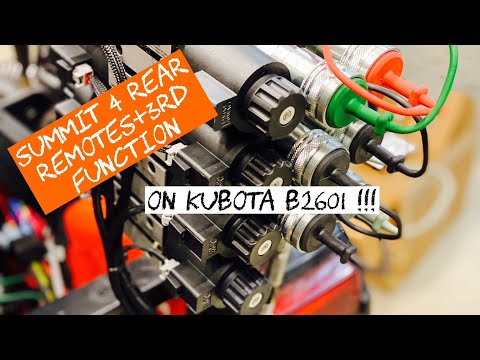 Summit Hydraulics 4 Rear Remotes on a Kubota B2601 Preview video!!!