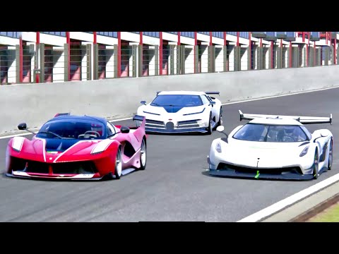 Bugatti Centodieci vs Koenigsegg Jesko vs Ferrari FXX K - Spa
