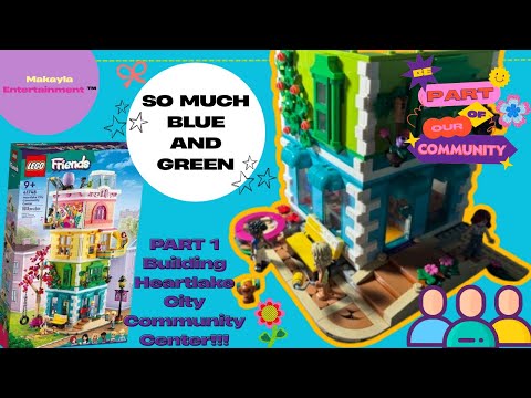 LEGO FRIENDS Heartlake City Community Center! - 41748 Part 1 *So MUCH Blue and Green* 🩵💚