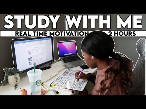 📚 REAL TIME Study with Me (no music): 2 HOUR Productive Pomodoro Session | Smile with Sola