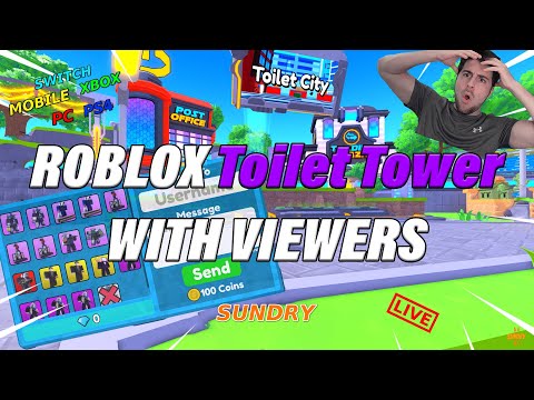 🔴24/7  Toilet Tower Defense | Titan Giveaway Unit | Roblox Live | Xbox PS4 PC | (ReRun)