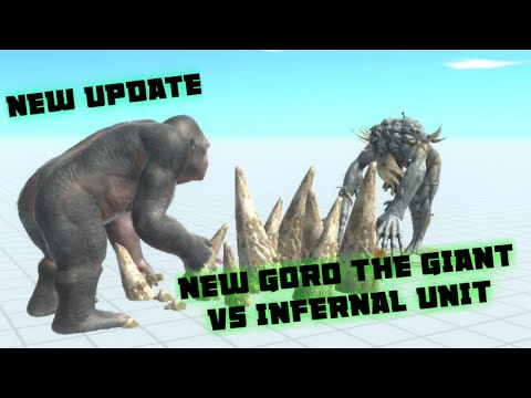 NEW UPDATE - Remastered Goro The Giant vs Infernal Unit - Animal Revolt Battle Simulator