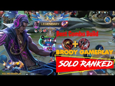 Brody Best Build 2021!!,KILLME S.T.U.N Brody Full Gameplay Ranked #mlbb #brodygameplay2021