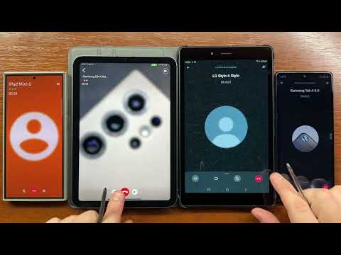 Samsung S24 Ultra + iPad Mini 6 + Samsung Tab A 8.0 + LG Stylo 6 Threema vs WhatsApp Incoming Call