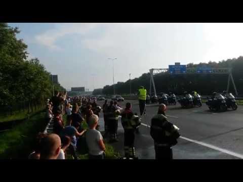 Rouwstoet MH17 A2 / A27 26-7-2014 bij Vianen