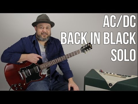 "Back in Black" Solo Guitar Lesson - AC/DC Angus Guitar Solo Lesson