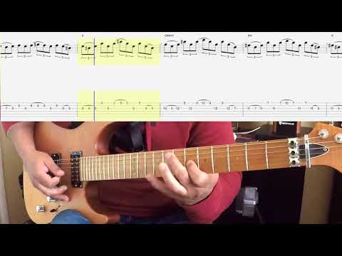 Extreme - "Play With Me" - Guitar Solo (ON-SCREEN TABS)