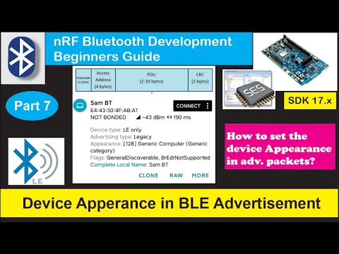 nRF5 SDK - Tutorial for Beginners Pt 45 G - Setting BLE Device Appearance