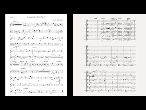 Orchesterstimmen-Trainer / Oboe I / Registerprobe Holz / Brahms, Ungarischer Tanz Nr.5