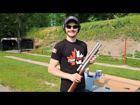 Sulun Auslof Shotgun at the range. Tube-fed beak-action.