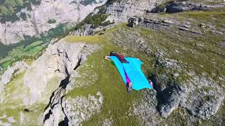 High melkstuhl wingsuit basejump Lauterbrunnen with Jeff Huk