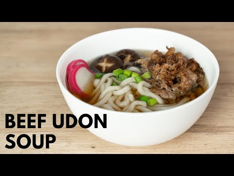 Quick & Easy Beef Udon Soup Recipe (Niku Udon)