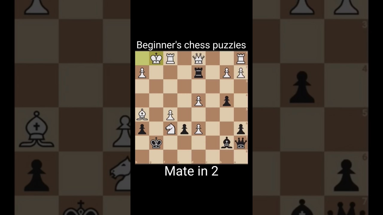 Beginner's chess puzzles #6—Can you solve this? #chess  #puzzle