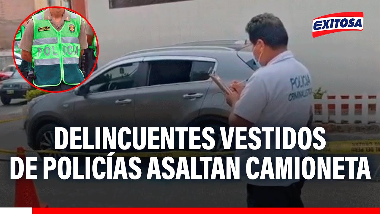 🔴🔵 Delincuentes armados y VESTIDOS DE POLICÍAS asaltaron camioneta en San Martín de Porres