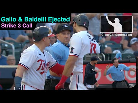E108-9 - Joey Gallo & Rocco Baldelli Ejected Over David Rackley's Strike 3 Call in Minnesota