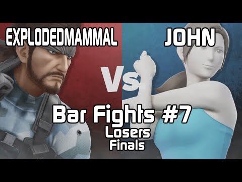 ExplodedMammaL (Snake, Roy) vs. John (Wii Fit Trainer) - Bar Fights #7 LFs