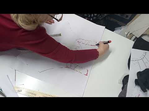 Transforming the classic sleeve pattern into a crescent pattern suitable for dresses, etc. lesson...