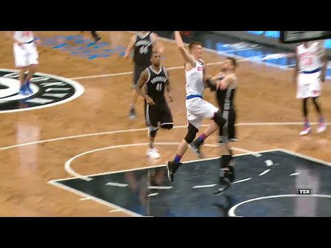 Kristaps Porzingis Misses the Dunk | Knicks vs Nets | January 13, 2016 | NBA 2015-16 Season
