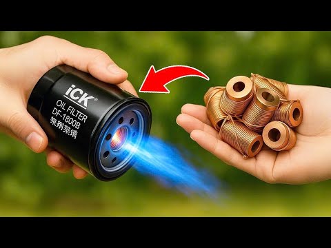It's a mistake to throw away Oil Filters! Try reusing an Oil Filter+Copper Pipe | It will SHOCK you