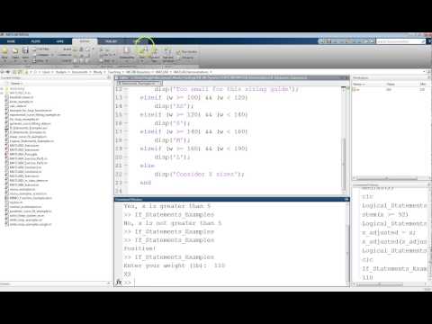 Matlab Tutorial Lesson 06b If Statements