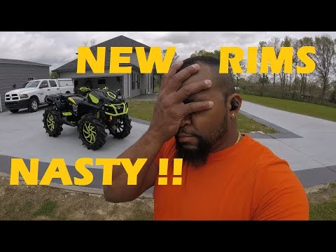 CAN AM OUTLANDER RIMS NEW CUSTOM 20" RIMS MOUNTED!