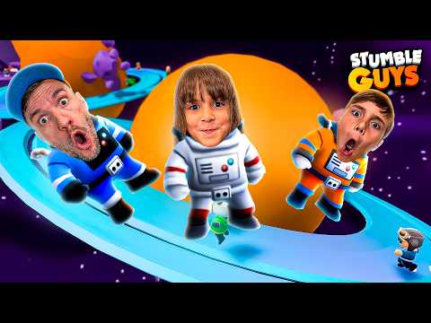 STUMBLE GUYS NO ESPAÇO COM MARCOS E LAURA - Brancoala Games