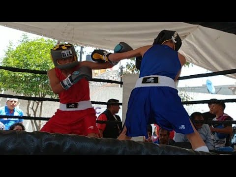 César Huerta vs. Christian Bejarano. Sparring en Puñitos de Oro 2019, 03/08.