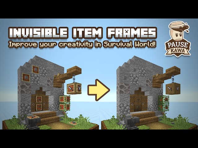 How to make invisible item frames in minecraft java
