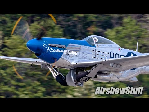 P-51 Mustang/F4U Corsair Low Flybys - No Music! - Northern Illinois Airshow 2021
