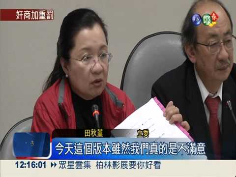 食管法修正過關 刑度.罰款提高!