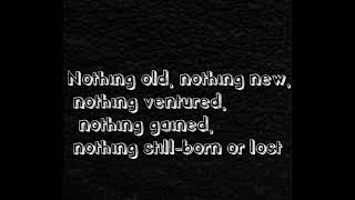 &quot;Nothing Rhymed&quot; Gilbert O&#39;Sullivan [1970] lyrics