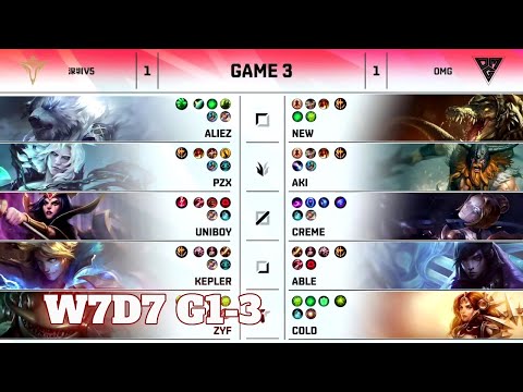 V5 vs OMG - Game 3 | Week 7 Day 7 LPL Summer 2021 | Victory Five vs Oh My God G3