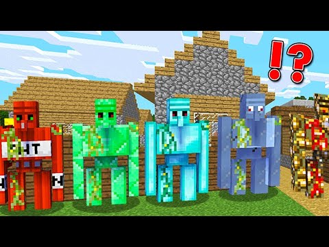 Maizen - Zombies vs Iron Golem Security - Minecraft