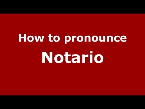 How to pronounce Notario