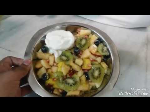 How to make FRUIT SALAD at home by Srujana Sisters