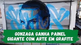 Gonzaga ganha painel gigante com arte em grafite