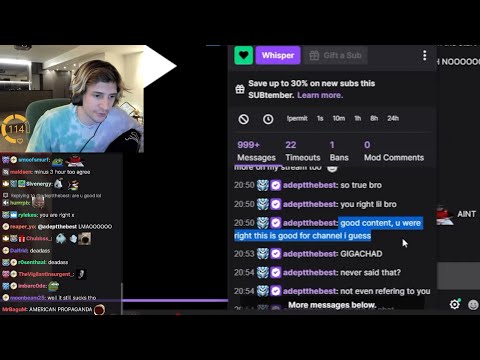xQc explains to Adept after she thought X farming good content for his personal channel