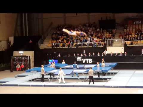 MELNIK Mikhail,AZARIAN Sergei RUS compulsory Trampoline World Championships 2015