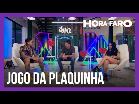 MC Mirella e Dynho Alves revelam intimidades do namoro no Jogo das Plaquinhas