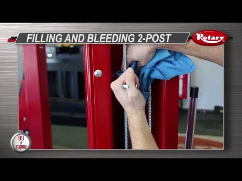 90 Second Know How: Filling and Bleeding a 2 Post Lift