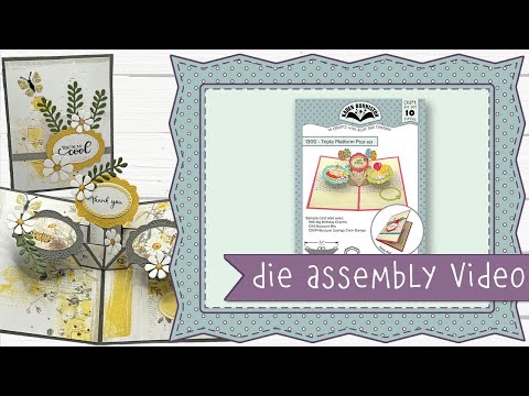 Karen Burniston Die 1300 Triple Platform Pop up Assembly