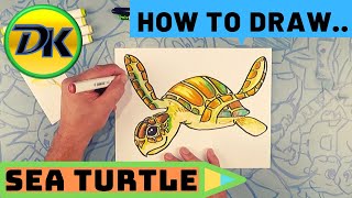 How to Draw a Sea Turtle